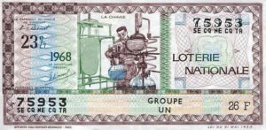 Lotterieschein, Frankreich 1968